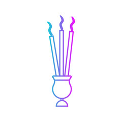 Incense Gradient Style in Design Icon