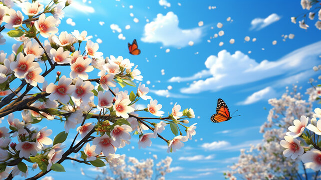 blossom in spring HD 8K wallpaper Stock Photographic Image 