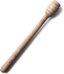 Close up view isolated of wooden honey stick.