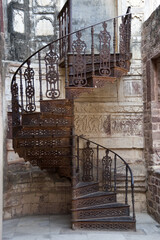 Stairs inside the Mehrangarh Fort, Jodhpur, Rajasthan, India