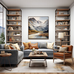 living room interior ai generative