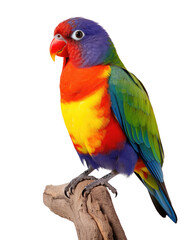  a colorful bird on transparent background