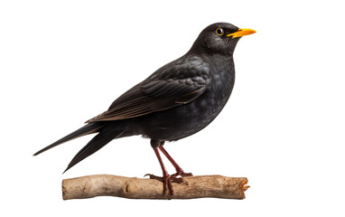 Common Blackbird A Familiar Songbird on Transparent background