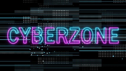 Fototapeta premium abstract colorful glowing neon text on digital illustration background 4k 