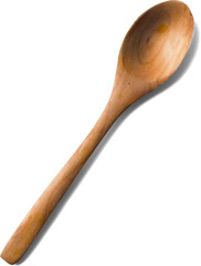 Close up view isolated of wooden spoon.