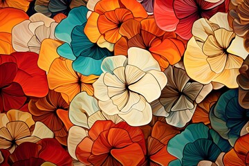 Fototapeta na wymiar illustration of microscope image of flower petals, Generative ai