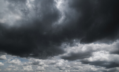 Dark sky with stormy clouds. Dramatic sky rain,Dark clouds before a thunder-storm.