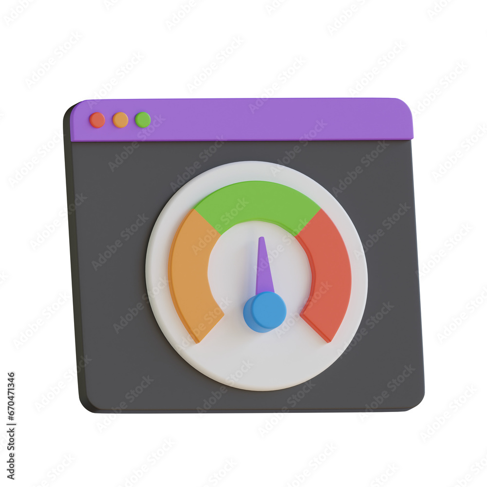 Aufkleber 3d model of web speed. web speed design in 3d. intriguing 3d model of web speed. 3d illustration, 3d