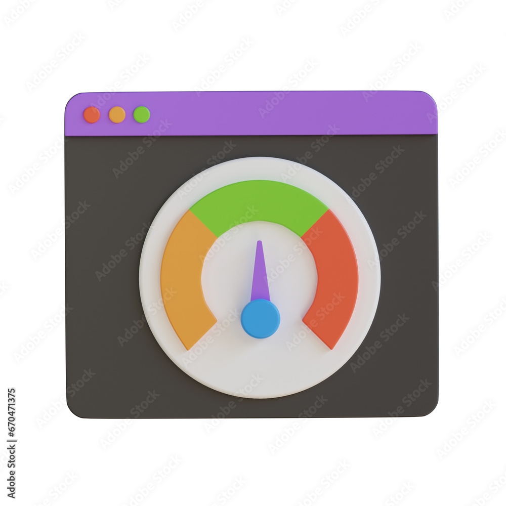 Aufkleber 3d model of web speed. web speed design in 3d. intriguing 3d model of web speed. 3d illustration, 3d