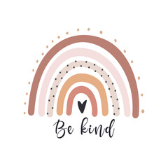 Be Kind, Cute Colorful Rainbow Design For T-shirt And Other Merchandise