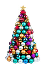Christmas tree in transparent background
