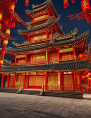 Obraz premium chinese temple architecture
