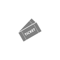 Ticket icon isolated on transparent background