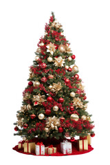Christmas tree in transparent background