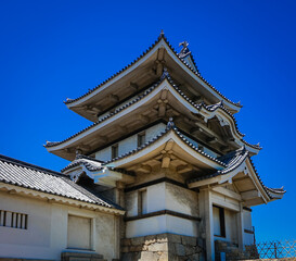 瀬戸内海を見渡す高松城の月見櫓（香川県高松市）