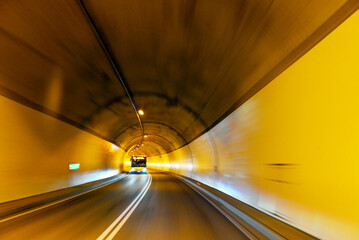 Der Tschambreutunnel zwischen Gaschurn und Partenen in Vorarlberg (Österreich)