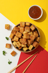 Fried tofu, tasty and delicious fried food