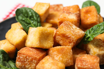 Fried tofu, delicious and tasty fried food, tasty food