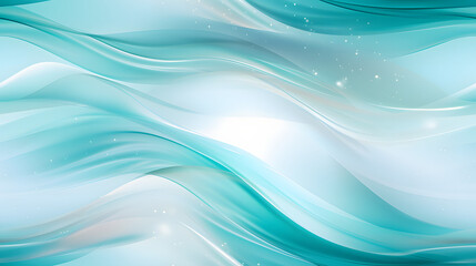 Fototapeta premium Seamless flowing aqua waves with sunlight sparkles