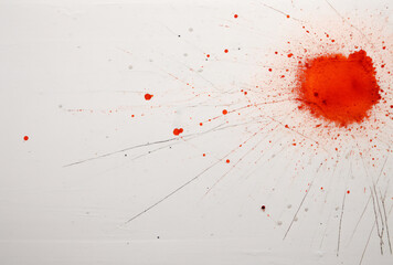 red pin pinned to white paper on a white surface, grungy texture, landscape painter, drugcore