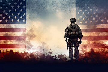 veterans day background, poster, banner - obrazy, fototapety, plakaty