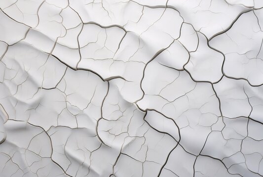the white lines atop a white background are desolate landscapes cracked wall or floor