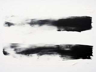 black paint stripes on white, gestural paint handling, chinese brushwork