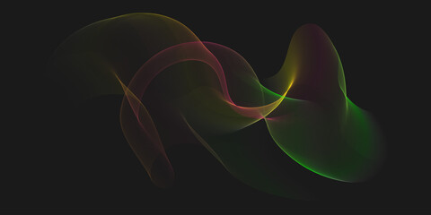 Fototapeta premium Abstract dark background with colored lines. Background blur for brochures, posters, screensavers, creative design and creative ideas