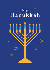 background for a greeting card for Happy Hanukkah