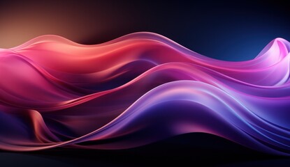 Obraz premium 3d wave of colored violet rays, wallpaper, illustration, background