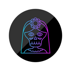 Woman Rounded Style in Design Icon