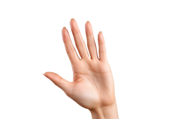 Waving Hello Hand Gesture isolated on transparent background PNG