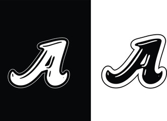 Alphabet A letter icon logo 