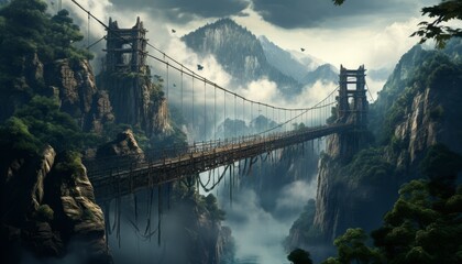 Obraz premium Forest Bridge