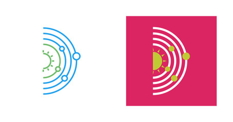 Solar System Vector Icon