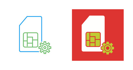 SIM Management Vector Icon