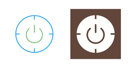 Scheduled power on & off Vector Icon