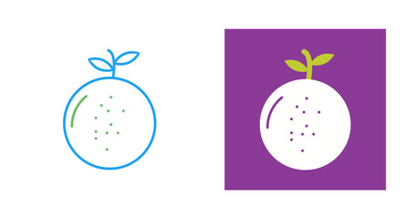 Mandarin Vector Icon