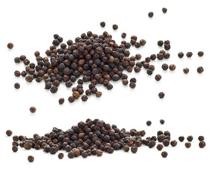 Black pepper isolated on white background