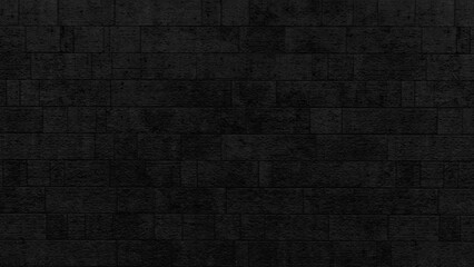 Brick texture dark black for interior wallpaper background or cover - obrazy, fototapety, plakaty