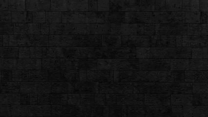 Foto op Plexiglas Brick texture dark black for interior wallpaper background or cover © Danramadhany