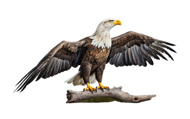 The Eagle Soaring High on Transparent background