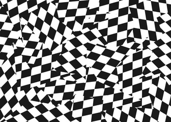 Abstract background with irregular chequered flag pattern