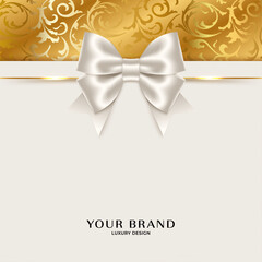 VIP Luxury banner with gold elements and bow
