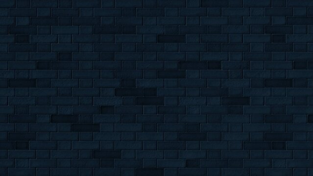 Brick dark blue for interior wallpaper background or cover