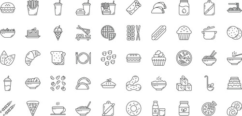 Meal Vector Flat Icons Pack	