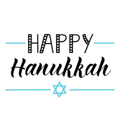 Happy Hanukkah card. Holidays lettering. T-shirt design.