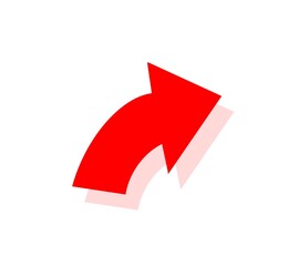 red arrow on white background logo icon illustration