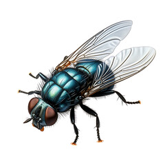 Fototapeta premium flie bug, insect, flie on clean white background, illustration of a flie