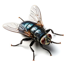 flie bug, insect, flie on clean white background, illustration of a flie